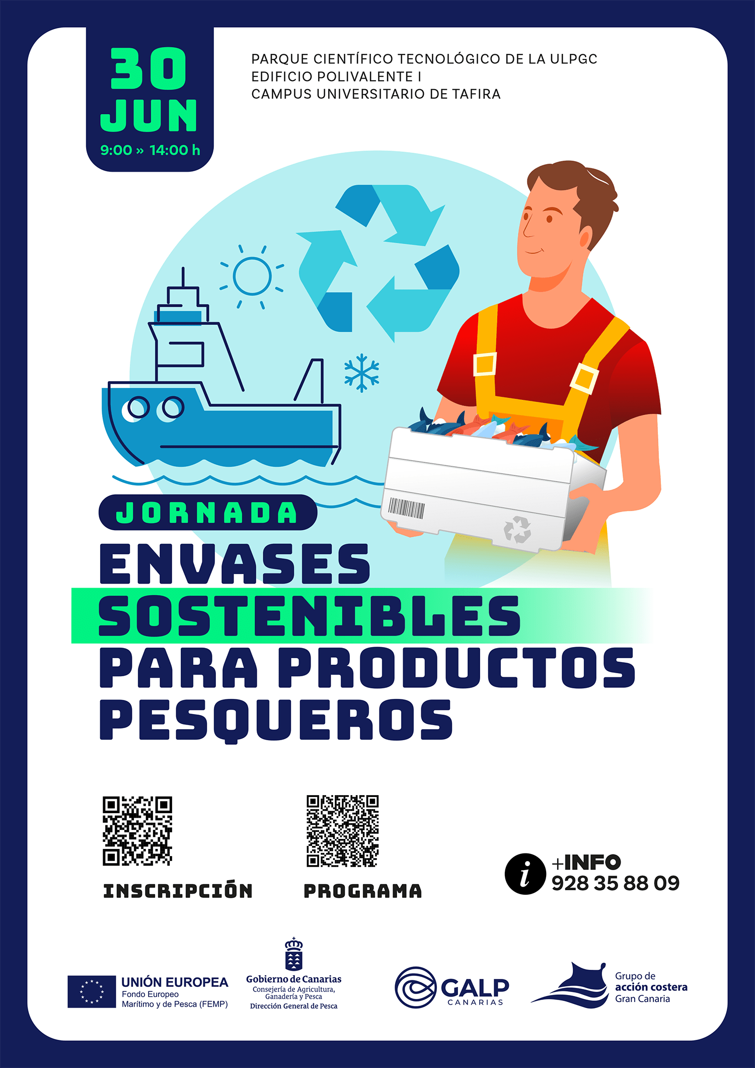 Cartel de la Jornada 'Envases sostenibles para productos pesqueros'